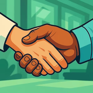 B2B icon - two hands shaking