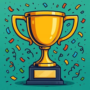 Sweepstakes icon of a trophy